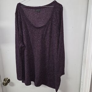 Lane Bryant Sparkling Purple Long Sleeve Top